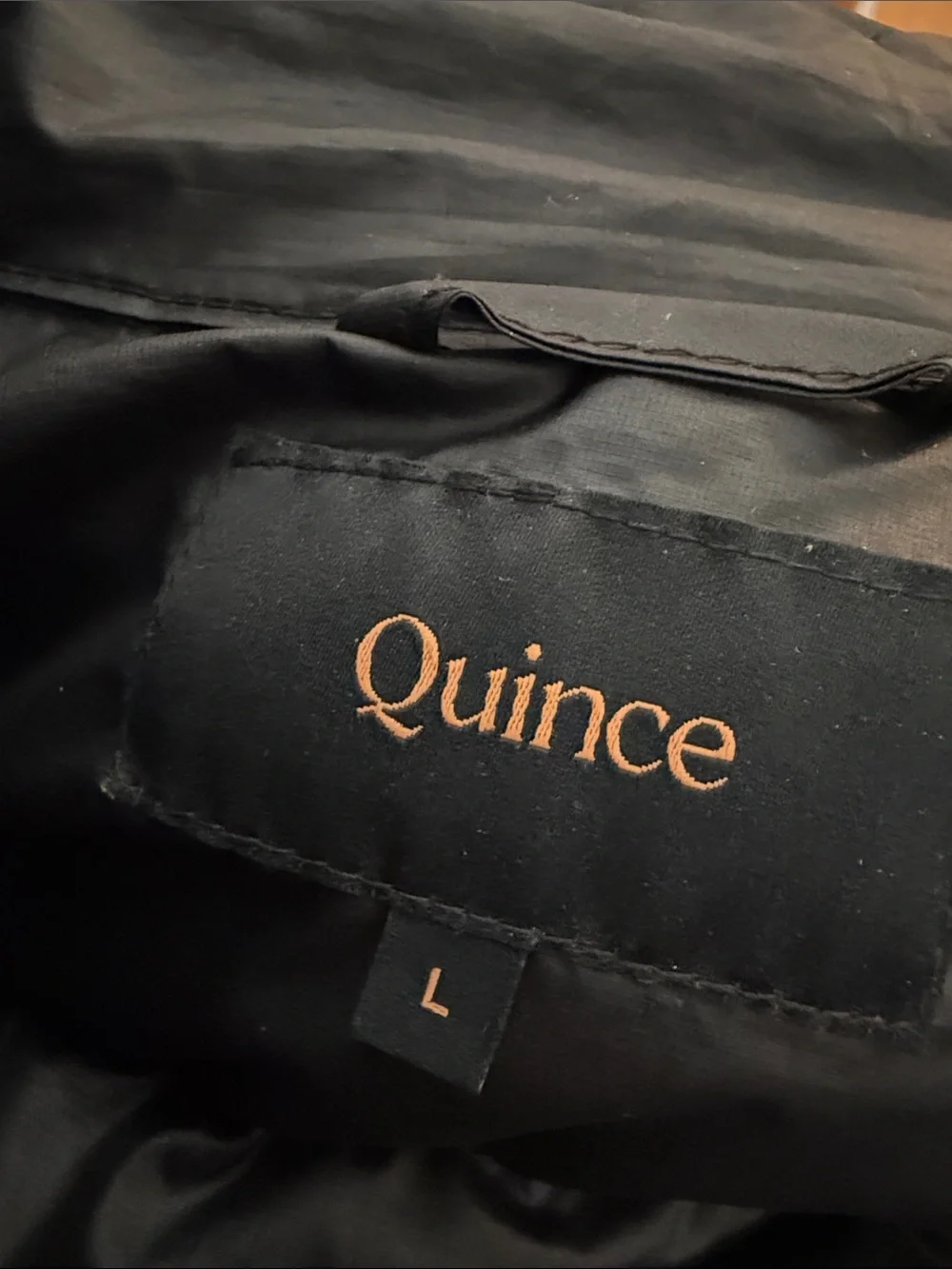 Quince lightweight packable black puffer jacket